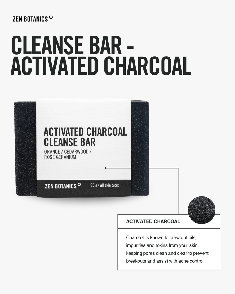 Cleanse bar - Activated Charcoal Soap - Zen Botanics